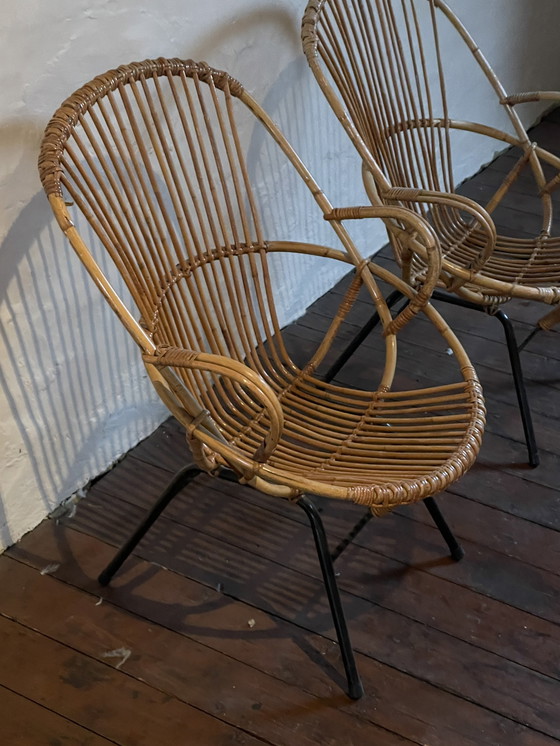 Image 1 of Rattan Lounges With Table