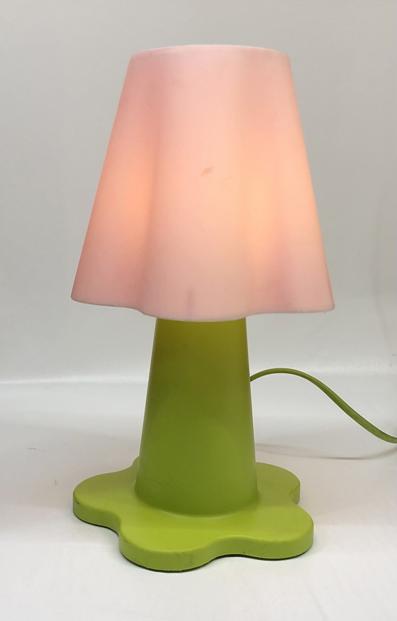 Image 1 of Ikea Mammut pink flower table lamp by Morten Kjelstrup