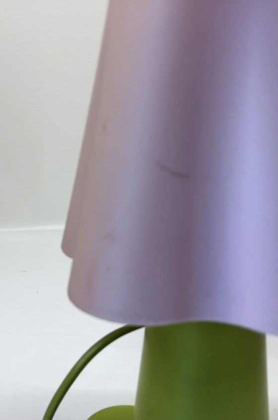 Image 1 of Ikea Mammut pink flower table lamp by Morten Kjelstrup