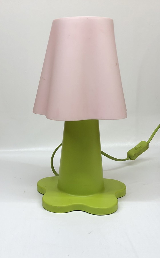 Image 1 of Ikea Mammut pink flower table lamp by Morten Kjelstrup