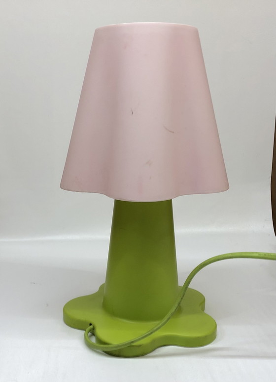 Image 1 of Ikea Mammut pink flower table lamp by Morten Kjelstrup