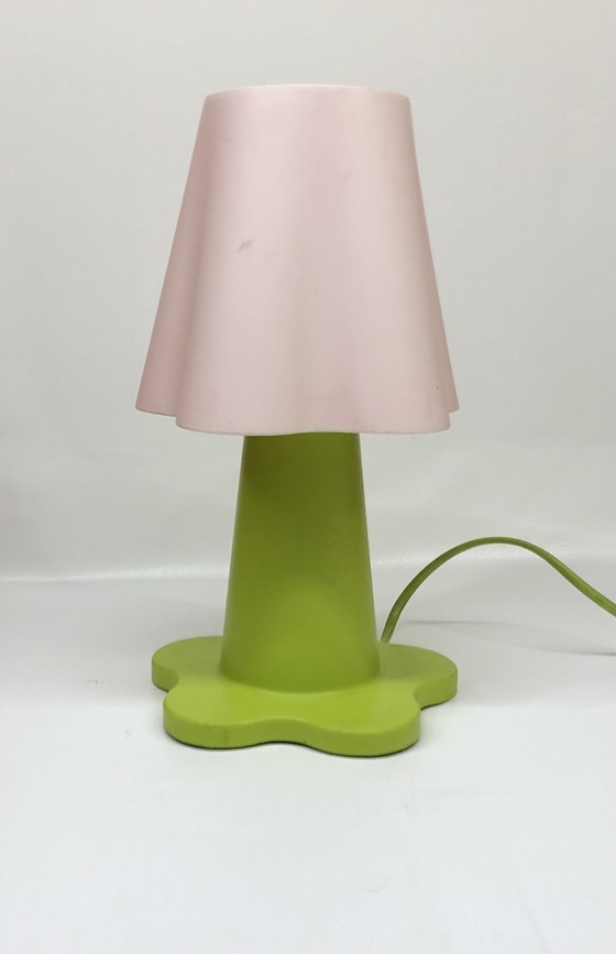 Image 1 of Ikea Mammut pink flower table lamp by Morten Kjelstrup