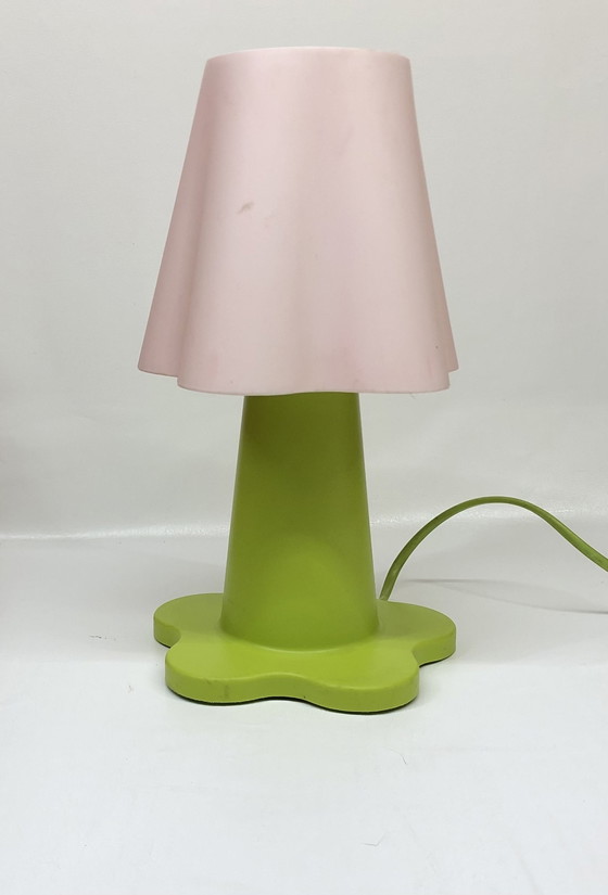 Image 1 of Ikea Mammut pink flower table lamp by Morten Kjelstrup