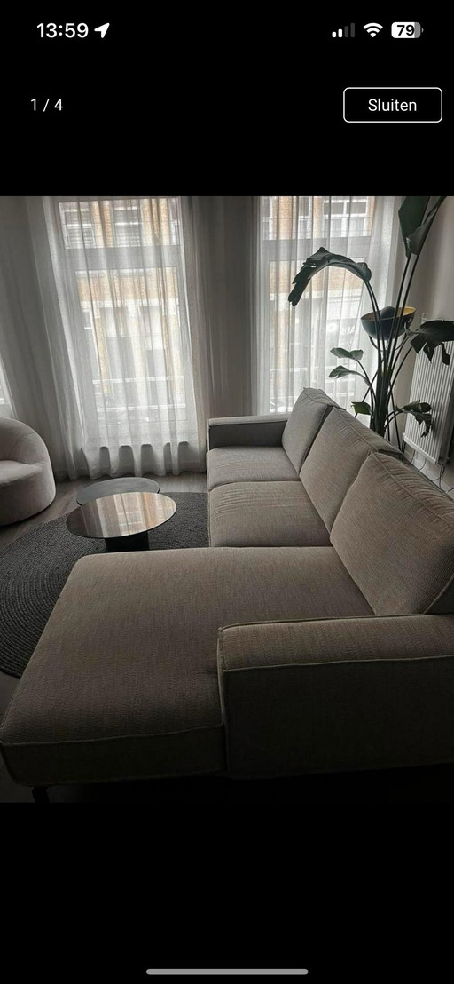Beige Corner Bench