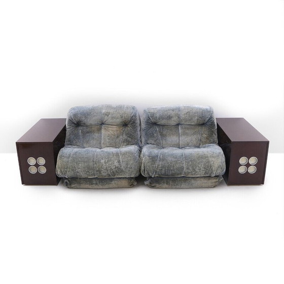 Image 1 of Coppia di mobili vintage con bar e giradischi stereo, anni '60