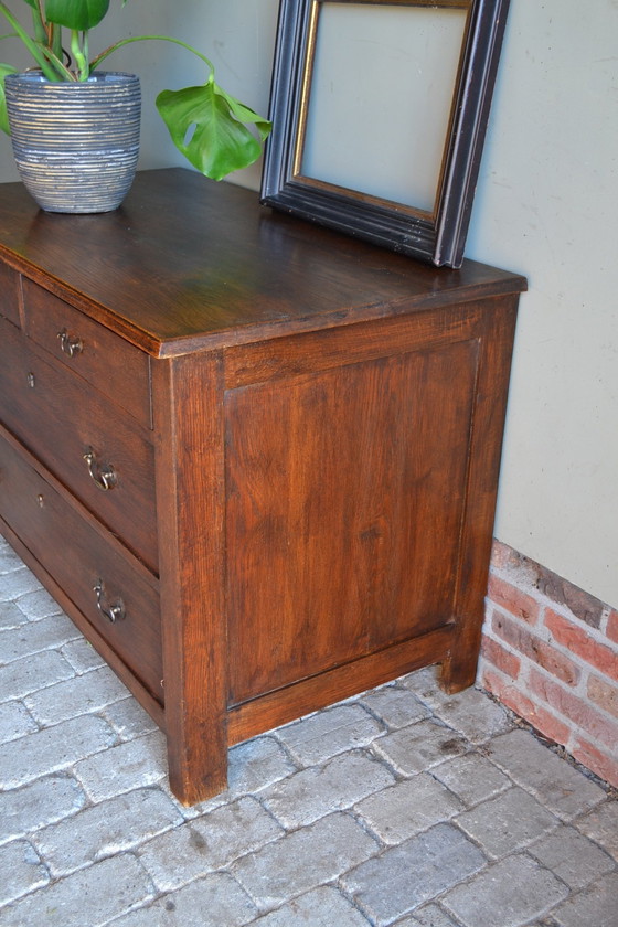 Image 1 of Antique Oak Chest of Drawers, Dresser, Dresser, TV Cabinet