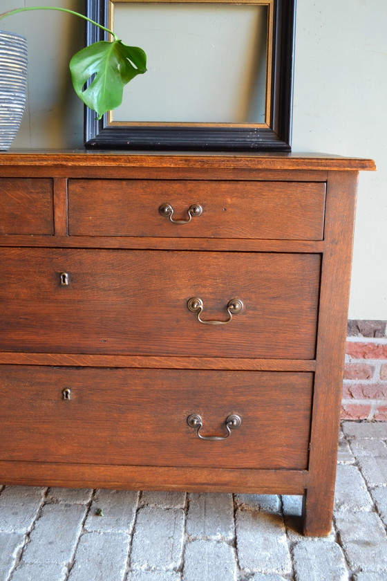 Image 1 of Antique Oak Chest of Drawers, Dresser, Dresser, TV Cabinet