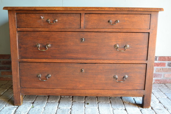 Image 1 of Antique Oak Chest of Drawers, Dresser, Dresser, TV Cabinet