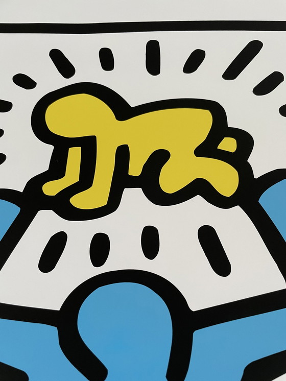 Image 1 of Keith Haring, Untitled Yellow Baby, copyright Keith Haring foundation, licensed by Alterstar NY, printed in the U.K