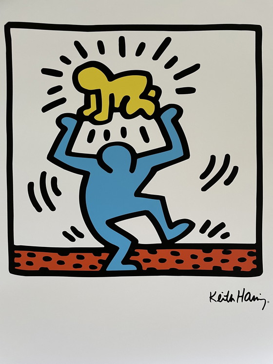 Image 1 of Keith Haring, Untitled Yellow Baby, copyright Keith Haring foundation, licensed by Alterstar NY, printed in the U.K