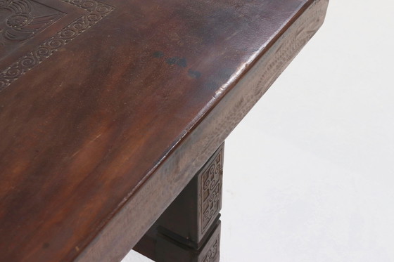 Image 1 of Antique Solid Tropical Wooden Dining Table 