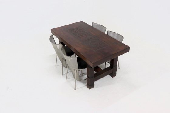 Image 1 of Antique Solid Tropical Wooden Dining Table 