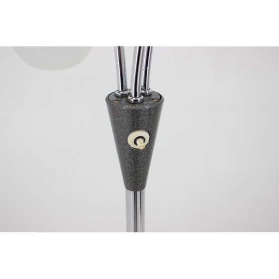 Image 1 of Vintage floor lamp with glass shades ,Czechoslovakia 1960s