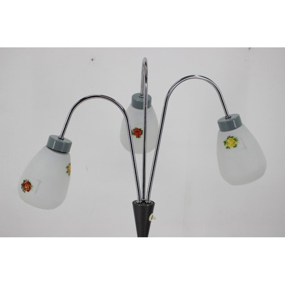 Image 1 of Vintage floor lamp with glass shades ,Czechoslovakia 1960s
