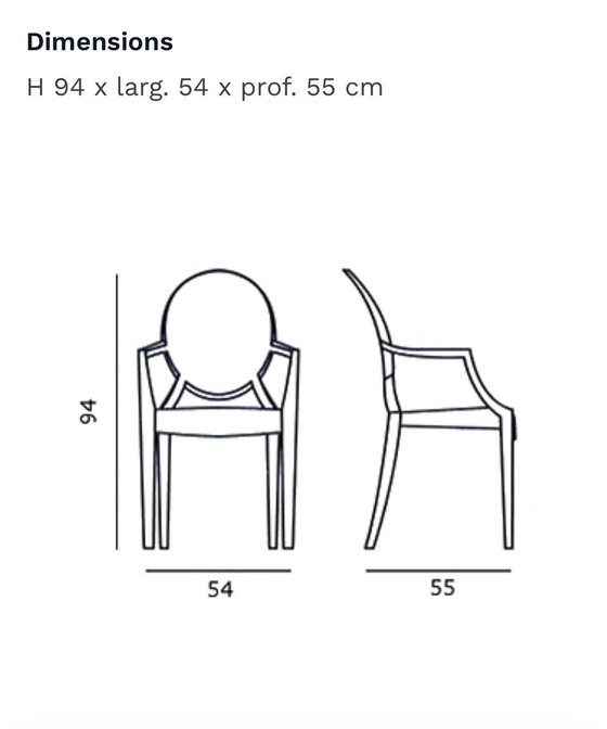 Image 1 of 4x Ghost armchairs by Starck for Kartell