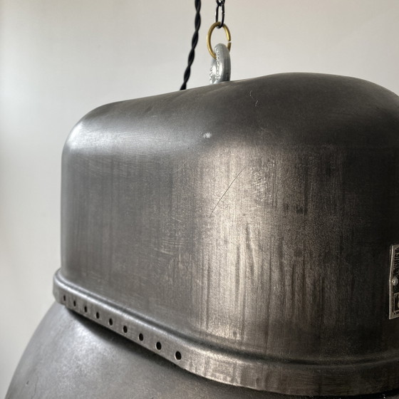 Image 1 of Antique Polish Industrial Pendant Lamp Xxl