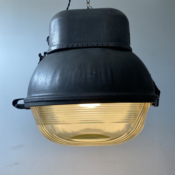 Image 1 of Antique Polish Industrial Pendant Lamp Xxl