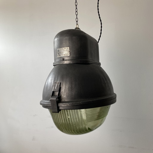 Antique Polish Industrial Pendant Lamp Xxl