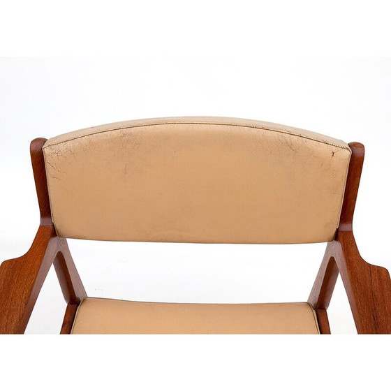 Image 1 of Vintage Danish teak and leather armchair by Erik Buck for Ørum Møbelfabrik