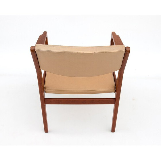 Image 1 of Vintage Danish teak and leather armchair by Erik Buck for Ørum Møbelfabrik