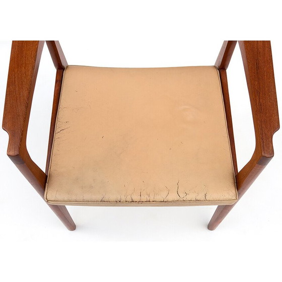 Image 1 of Vintage Danish teak and leather armchair by Erik Buck for Ørum Møbelfabrik