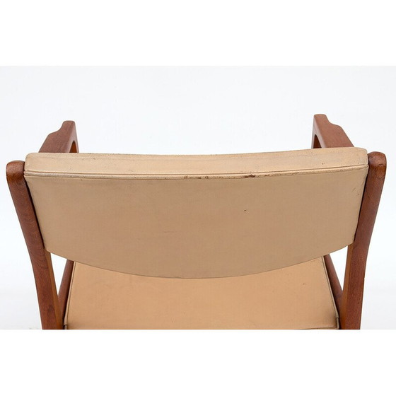 Image 1 of Vintage Danish teak and leather armchair by Erik Buck for Ørum Møbelfabrik