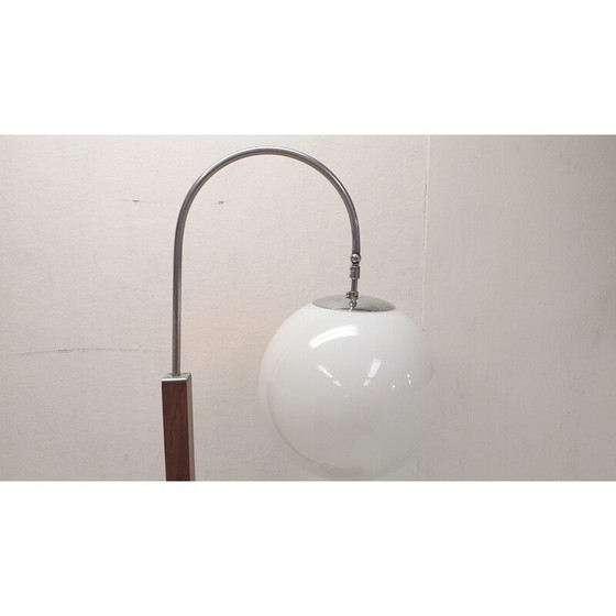 Image 1 of Vintage wooden Halabala floor lamp, Czechoslovakia 1930s