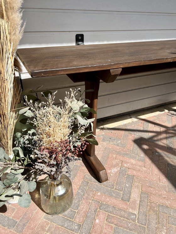 Image 1 of Vintage Wooden School Bench