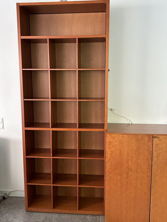 Image 1 of 1920R cherry veneer wall unit