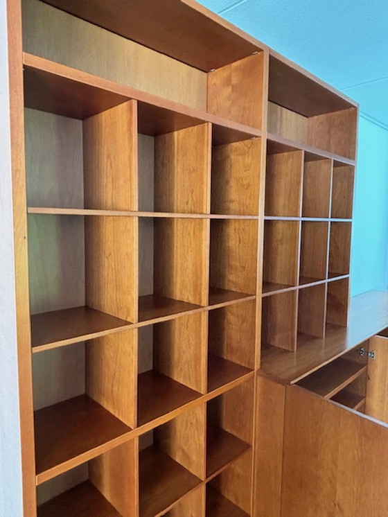 Image 1 of 1920R cherry veneer wall unit