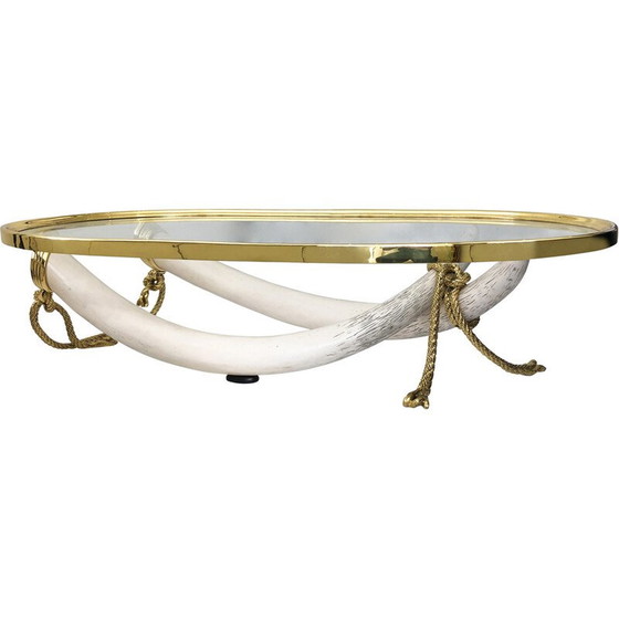 Image 1 of Mid century Spanish faux tusk coffee table by Valenti, 1970s