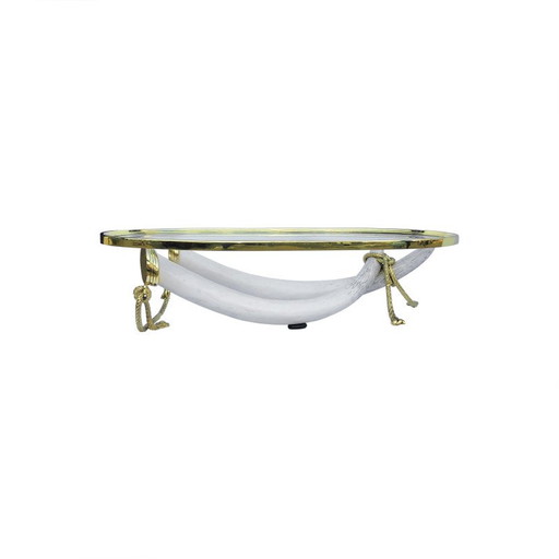 Mid century Spanish faux tusk coffee table by Valenti, 1970s