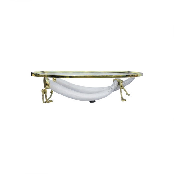 Image 1 of Mid century Spanish faux tusk coffee table by Valenti, 1970s