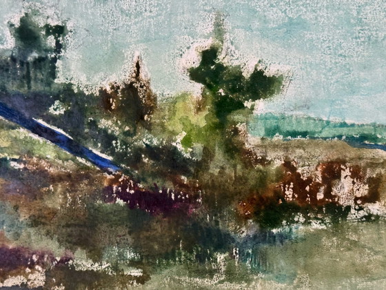 Image 1 of Watercolor Landscape. - Eugene Eechaut (1928-2019)
