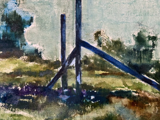 Image 1 of Watercolor Landscape. - Eugene Eechaut (1928-2019)