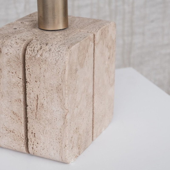 Image 1 of Vintage travertine table lamp, Italy 1970s
