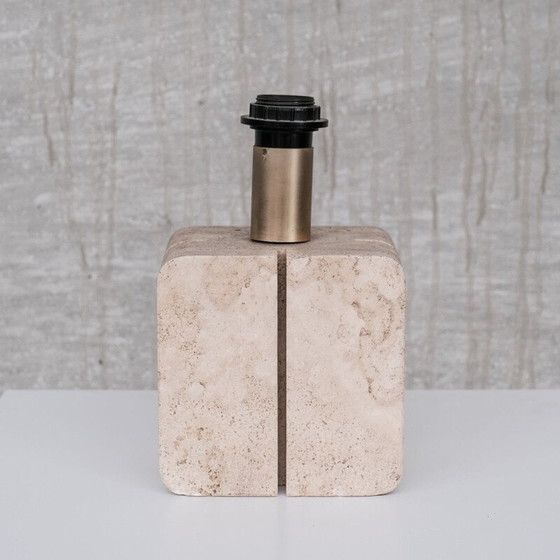 Image 1 of Vintage travertine table lamp, Italy 1970s