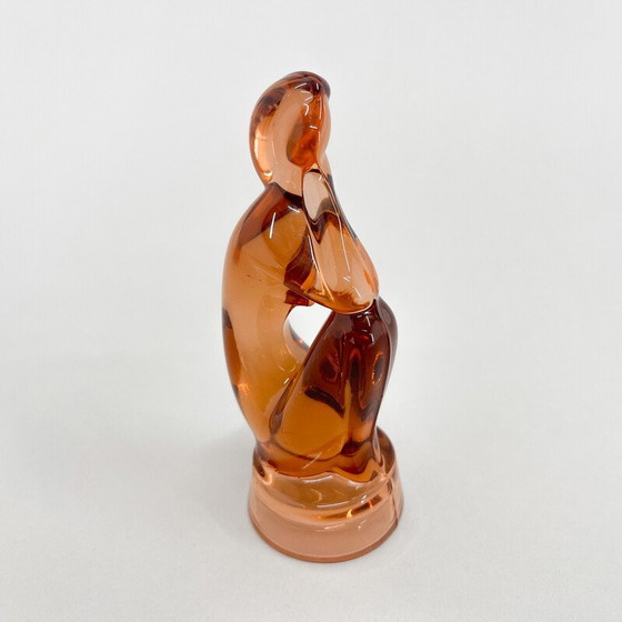 Image 1 of Vintage glass sculpture by Jitka Forejtova for Rudolfova Hut, 1950