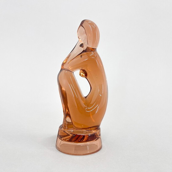 Image 1 of Vintage glass sculpture by Jitka Forejtova for Rudolfova Hut, 1950