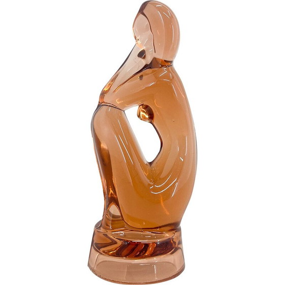 Image 1 of Vintage glass sculpture by Jitka Forejtova for Rudolfova Hut, 1950