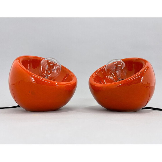 Image 1 of Coppia di lampade vintage in ceramica di Enzo Bioli, Italia anni '70