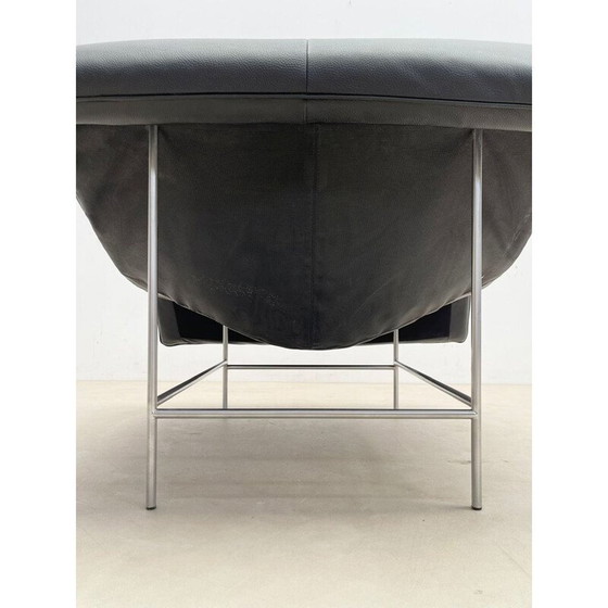 Image 1 of Mid-century leather and metal armchair model "Butterfly" by Gerard van den Berg for Montis, Netherlands 1980s