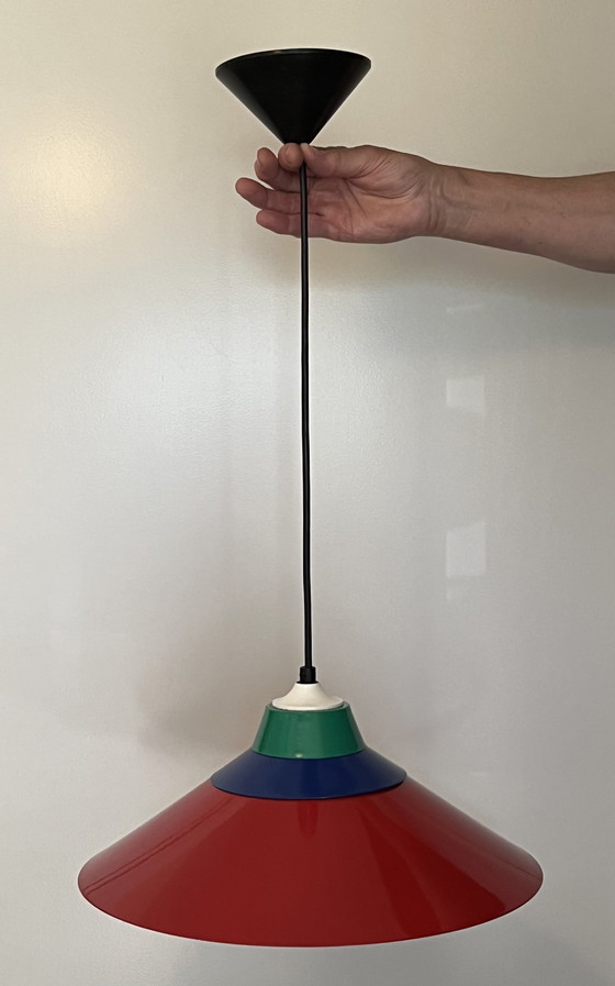 Image 1 of Lampe suspendue W.L.P. Design Rouge-Bleu-Vert