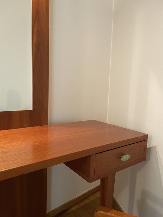 Image 1 of Jan des Bouvrie Cherry Dressing Table With Chair And Mirror