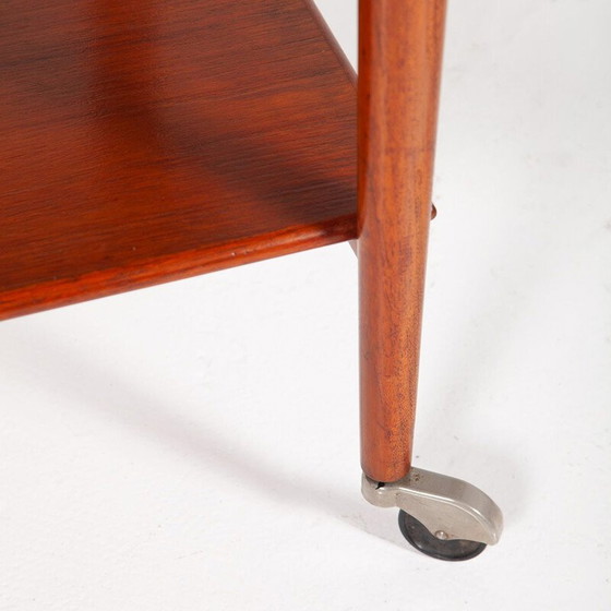 Image 1 of Carrello portavivande vintage in teak di Niels Otto Moller per la fabbrica di mobili JL Moller, Danimarca, 1960
