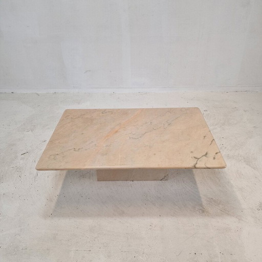 Vintage marble coffee table, Italy 1980