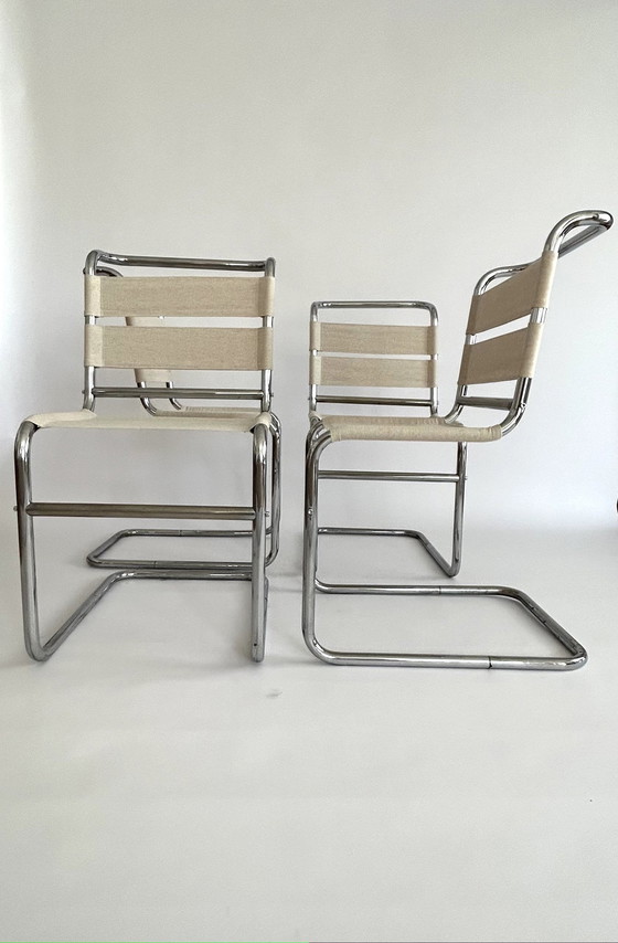 Image 1 of 4x Bauhaus Chairs Ateliers De Marneffe