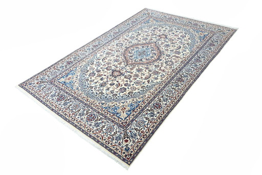 Hand Knotted Nain Carpet With Silk - 326 X 207 Cm