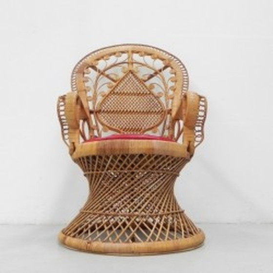 Image 1 of Chaise Emmanuelle en bambou Trône du paon - 1960s