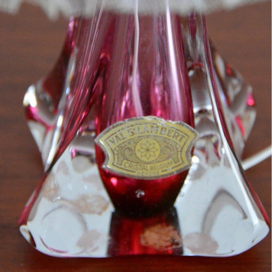Image 1 of Vintage Val St-Lambert crystal table lamp, Belgium 1960
